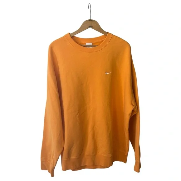 Nike | Men's Vibrant Tangerine Orange Phoenix Fleece Crewneck Sweatshirt size XL - Picture 2 of 12